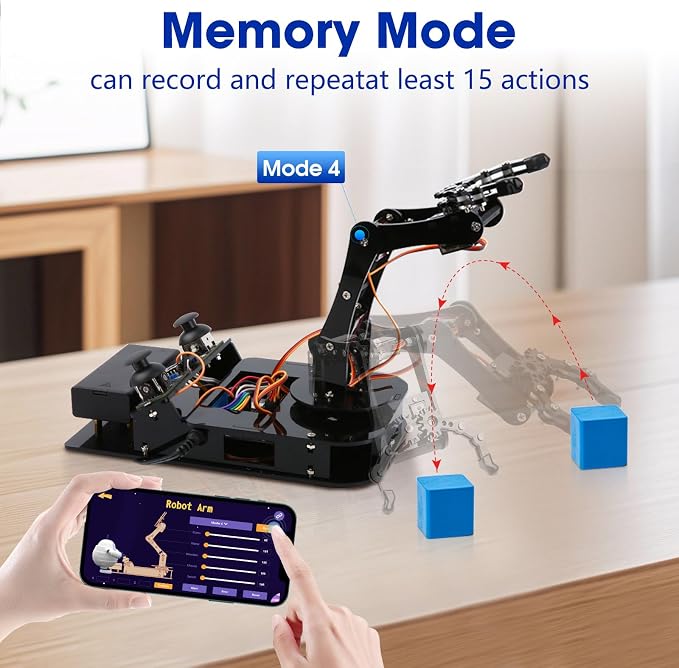 4DOF Robotic Arm Kit for Kids Compatible - Image 3