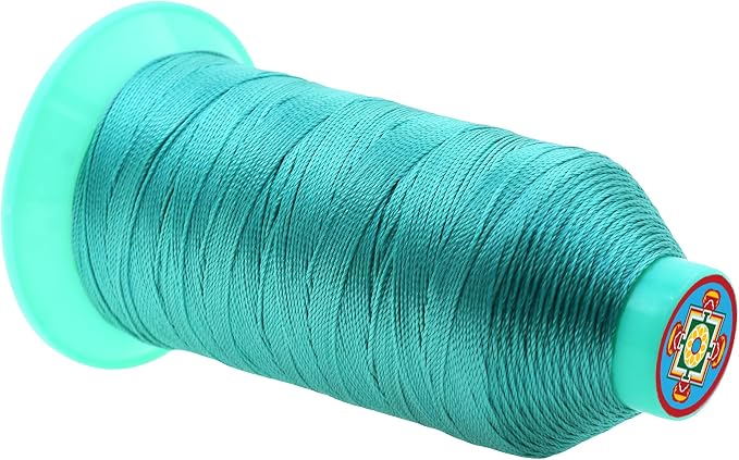 Mandala Crafts Bonded Nylon Thread Turquoise Heavy Duty Sewing Threads - Image 2