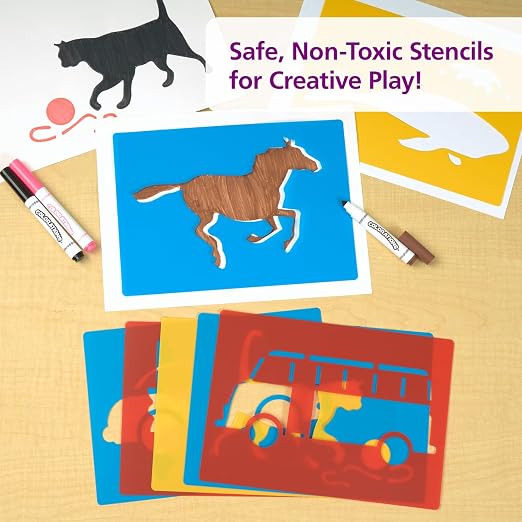Colorations Large Washable Plastic Everyday Objects Stencils - Image 8