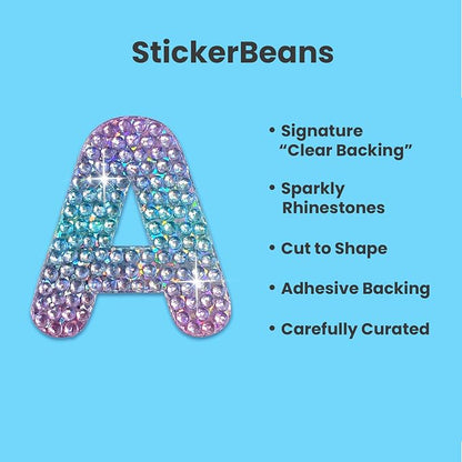 StickerBeans® Rhinestone Alphabet Letter Sticker A - Image 2