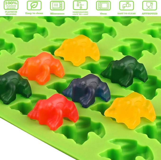 Sakolla Mini Frog Candy Molds Silicone, 100 Cavities Gummy Molds - Image 2
