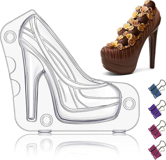 Sakolla High Heel Shoe Chocolate Molds, 3D Shoe Candy Molds Large Thick Soled by Sakolla