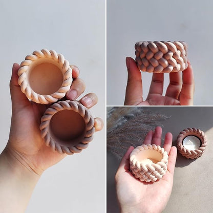 Wehous 2PCS Knot Shape Tealight Holder Mold, Unique 3D Candle Holder Silicone - Image 6