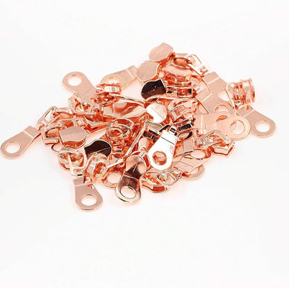 Leekayer #5 Rose Gold Metallic Nylon Coil Zippers by The Yard Bulk 10 Yards - Image 6