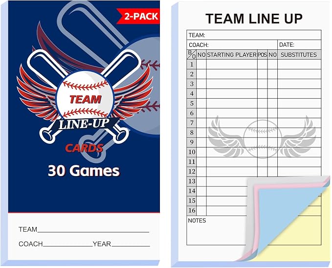 30/60/120/180 Baseball Lineup Cards by Archerest