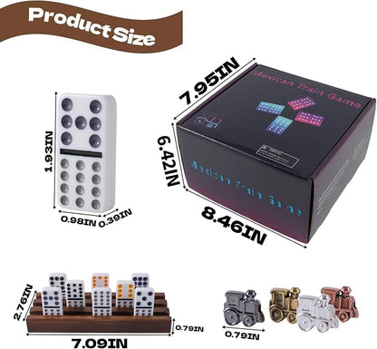 8 Players Mexican Train Dominoes Game Set - Image 2