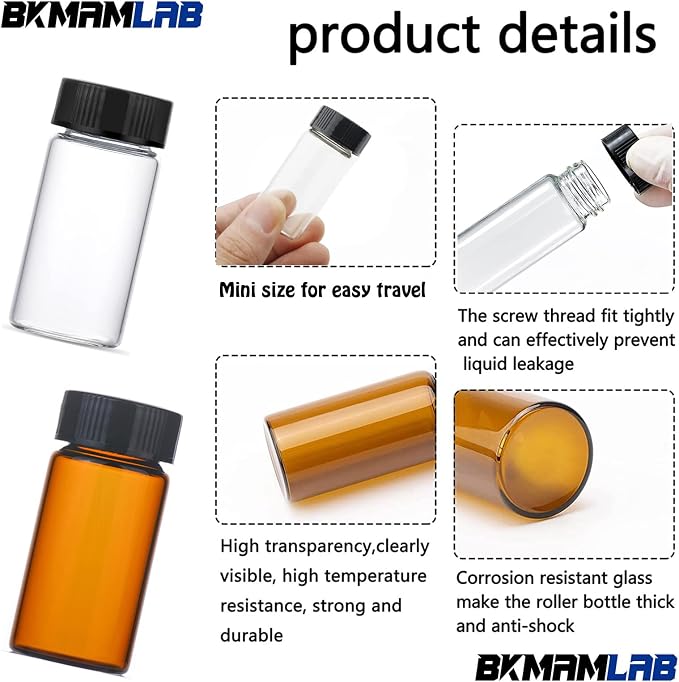 5ml Clear Small Glass Vials 100pcs - Image 5