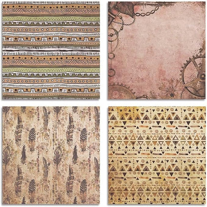 Vintage Steampunk & Bohemian Scrapbook Paper Pad - Image 3