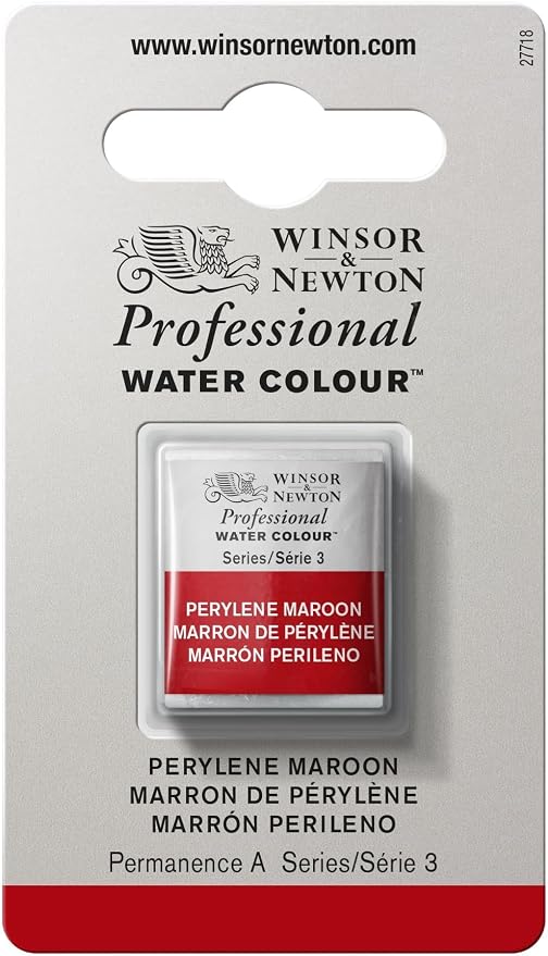 Winsor & Newton Professional Water Colour Paint, Half Pan, Perylene Maroon by WinsorNewton