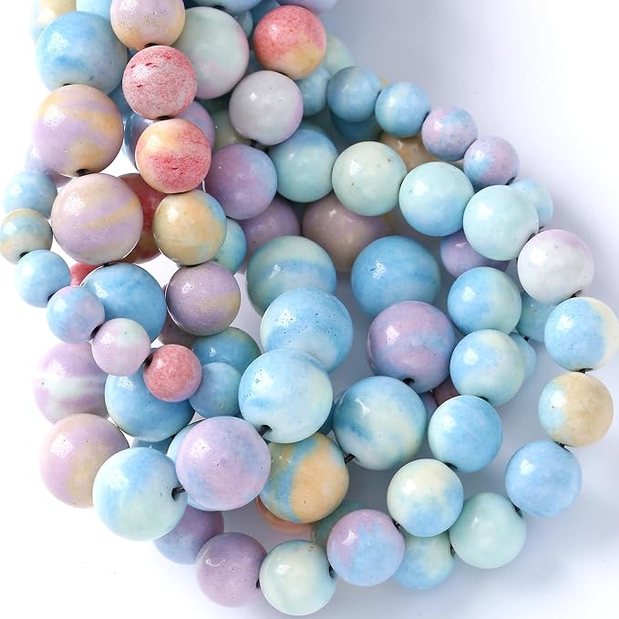 4mm 90pcs Natural Alxa Rainbow Stone Beads - Image 6