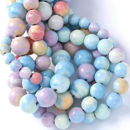 12mm 32pcs Natural Alxa Rainbow Stone Beads - Image 6