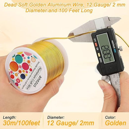 Anezus 12 Gauge Craft Wire Bendable - 2mm Metal Armature Sculpting Wire - Image 4