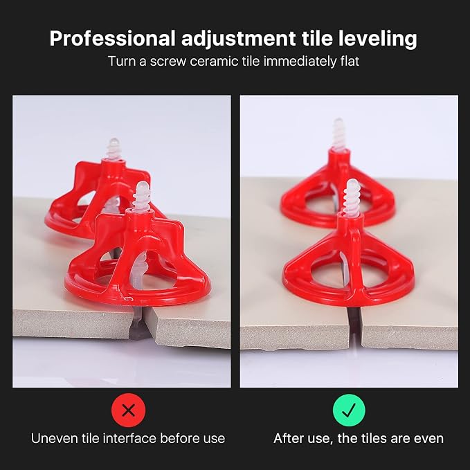 Professional Tile Leveling System Kit，Anti-Loosening Spacers/Wall, Bathroom - Image 5