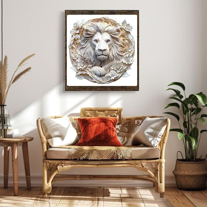 Wooden Puzzles Adults, 3D Paper Lion Wooden Puzzles 200 Pieces, Unique Animal - Image 6
