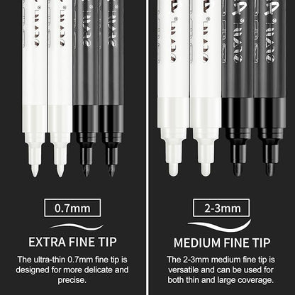 SFAIH Black & White Acrylic Paint Markers - Image 2