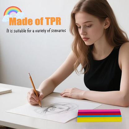 AmoreAngel Crafts 1Big Block Rainbow Pencil Erasers, Large Erasers, Dividable - Image 7