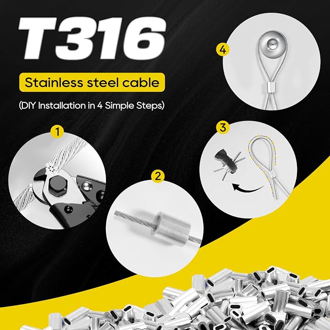 316 Stainless Steel Cable, 400FT 1/32IN Wire Rope 7 * 7 Strand - Image 4