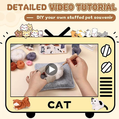 Mayboos 6 Pcs Needle Felting Kit, Animal Needle Felting Beginner Kits Wool Felt - Image 6