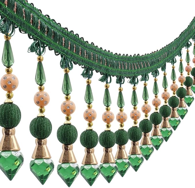 3yards Beading Fringe Trimming Long Beads Tassel Curtain Trim Ribbon Trim - Image 3