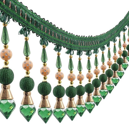 3yards Beading Fringe Trimming Long Beads Tassel Curtain Trim Ribbon Trim - Image 3