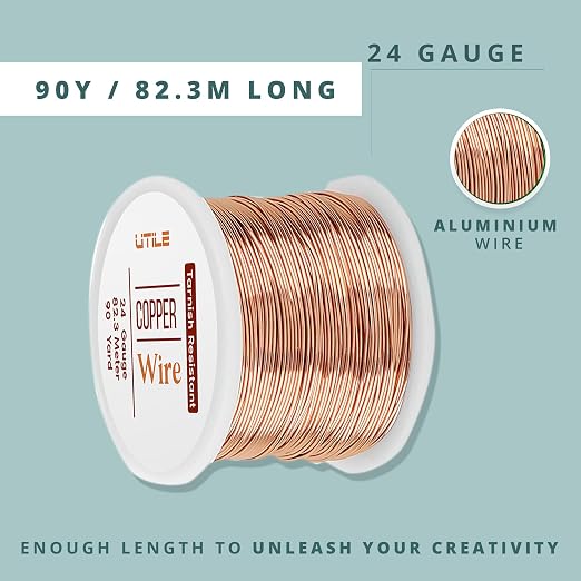 UTILE 18 20 22 24 Gauge 90 ft 99.9% Pure Soft Copper Wire - Image 4