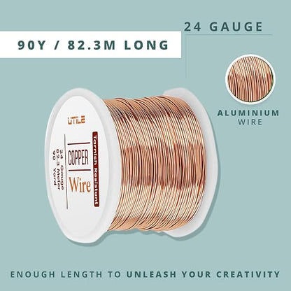 UTILE 18 20 22 24 Gauge 90 ft 99.9% Pure Soft Copper Wire - Image 4