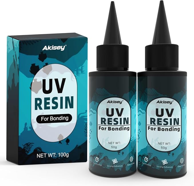100g UV Resin for Bonding, Akisey UV Glue for Repairing Glass, Resin Decoration by AkiseyDirect