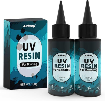 100g UV Resin for Bonding, Akisey UV Glue for Repairing Glass, Resin Decoration by AkiseyDirect