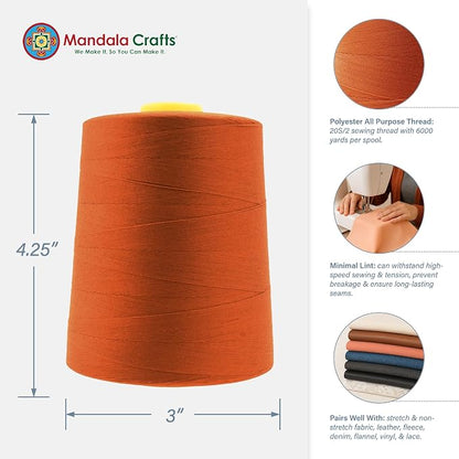 Mandala Crafts 4 Pack of Serger Threads Cones Spools - Image 3