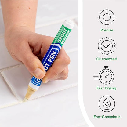 Grout Pen Cream Tile Paint Marker: Waterproof Grout Paint Pen, Tile Grout - Image 2