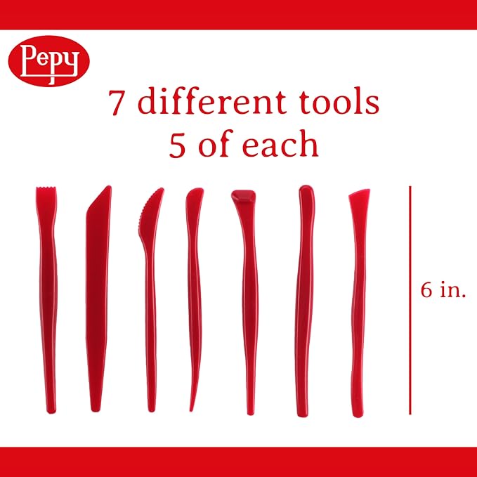 Pepy 35 PC Clay Sculpting Tools Set; 5 Each of 7 Different Shapes; Ideal - Image 3