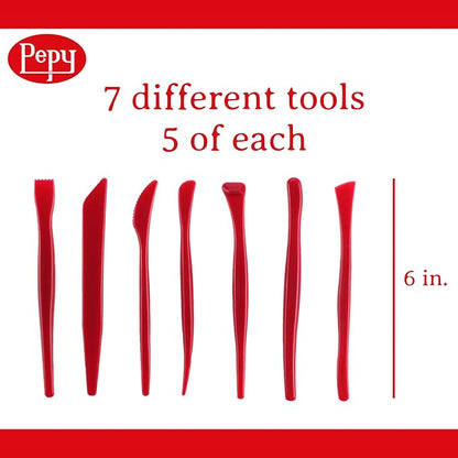 Pepy 35 PC Clay Sculpting Tools Set; 5 Each of 7 Different Shapes; Ideal - Image 3