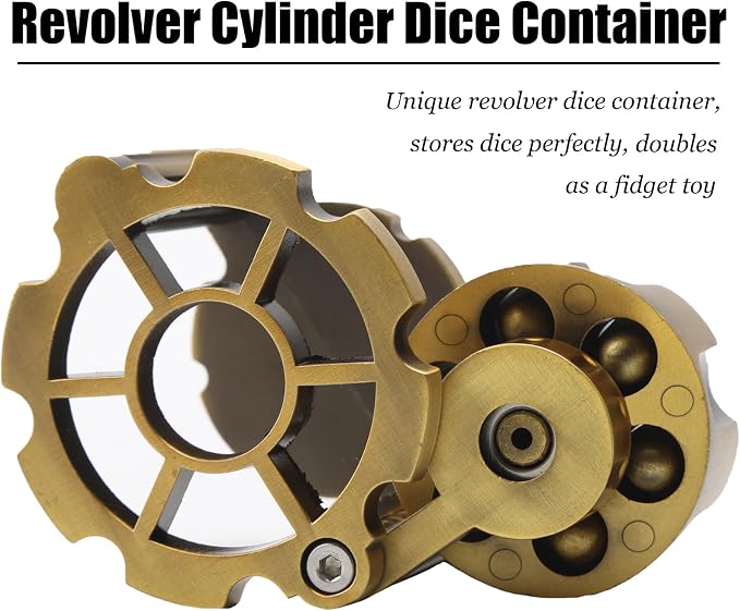 Bullet Dice, Revolver Bullet Metal Dice Set - Image 5