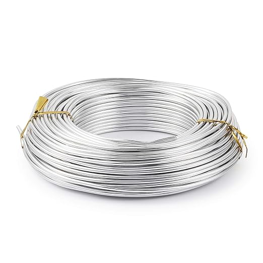 Fashewelry 114 Feet 10 Gauge Aluminum Wire Silver Bendable Metal Craft Wire by FASHEWELRY