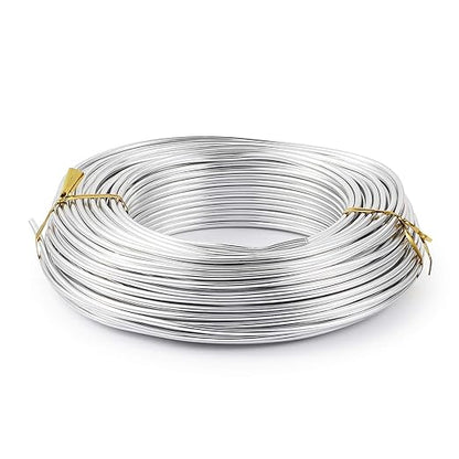 Fashewelry 114 Feet 10 Gauge Aluminum Wire Silver Bendable Metal Craft Wire by FASHEWELRY