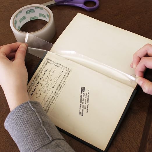 BookGuard 1.5 Inch Transparent Bookbinding Tape, Stretchable and Clear - Image 5