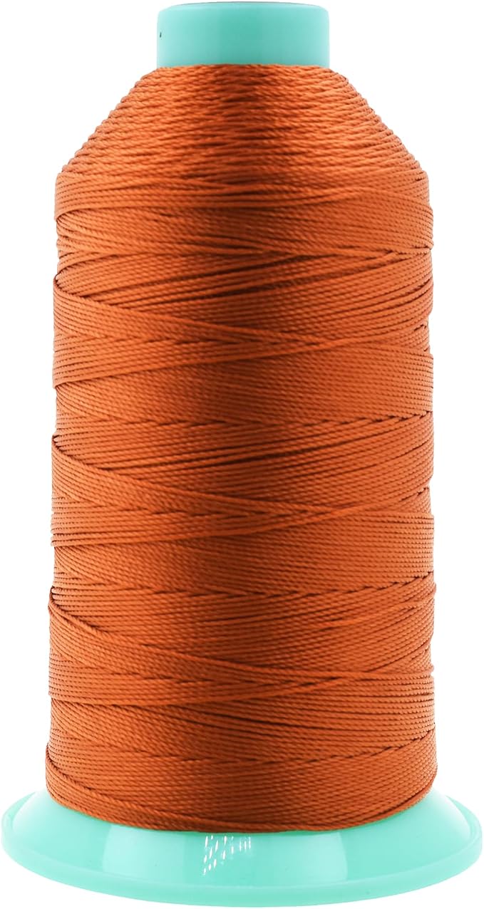 Mandala Crafts Bonded Nylon Thread Burnt Orange Heavy Duty Sewing Threads by MandalaCrafts