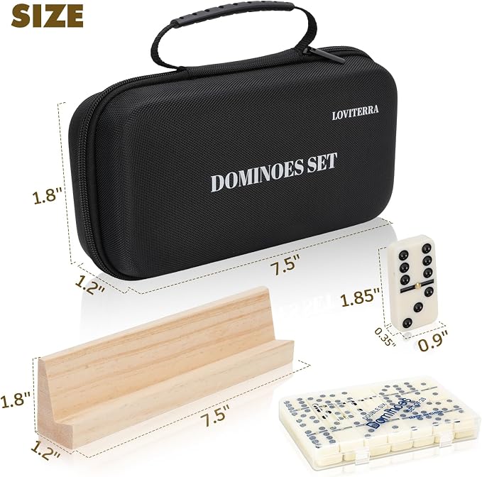 Double 6 Dominos Set for Adults, Durable 28 Tiles Dominos - Image 4