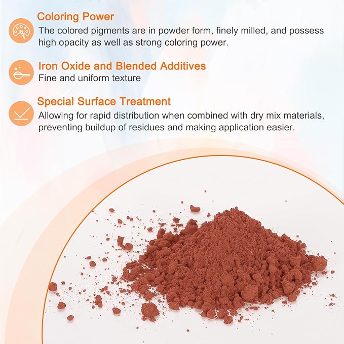 HARFINGTON Iron Oxide Powder Concrete Pigment 500 Mesh 3.5oz Iron Oxide Grout - Image 3