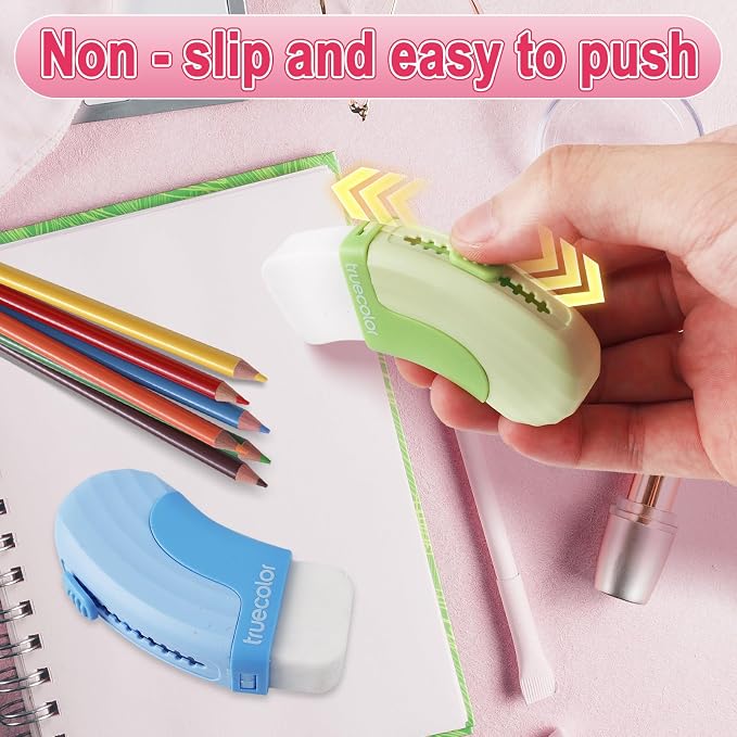12Pack Sliding Retractable Eraser 3Pcs Large Push up Mechanical Eraser - Image 6