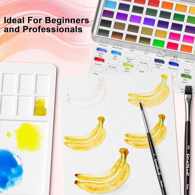 Watercolor Paint Set 50 Colors Including Metallic, Watercolor Kit - Image 7