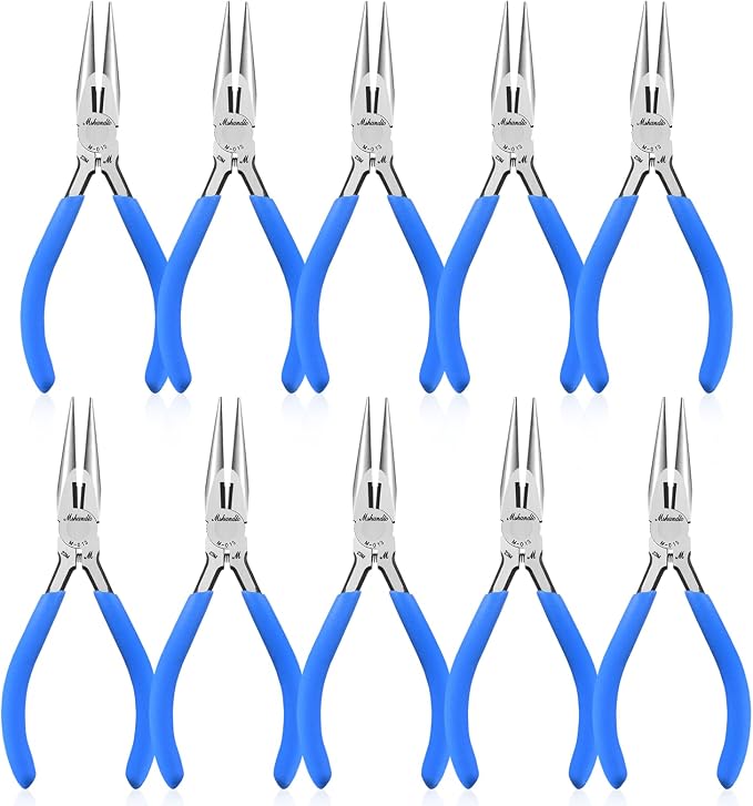Needle Nose Pliers Set, mshandto 5" Long Nose Pliers by mshandto