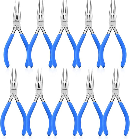 Needle Nose Pliers Set, mshandto 5" Long Nose Pliers by mshandto