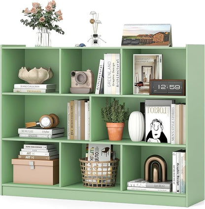 Giantex 8 Cube Bookcase, Freestanding 3-Tier Open Bookshelf, Modern Storage by Giantex