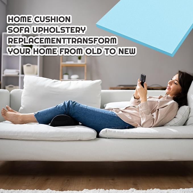 Amylove Polyurethane Foam 24" x 72" High Density Cushion Upholstery Foam Sheet - Image 5