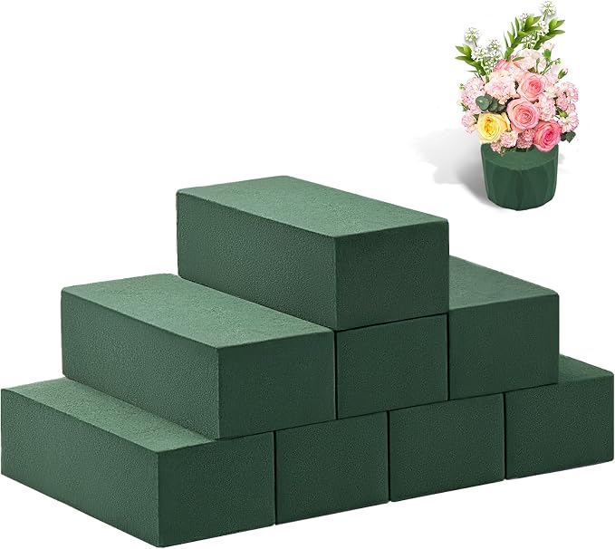 Tunnkit 8 Pcs Floral Foam Blocks Each 7.8" L x 3.5" W x 2.4" H Wet & Dry Flower by Tunnkit
