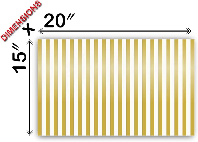 Flexicore Packaging Metallic Gold Pin Stripe Print Gift Wrap Tissue Paper Size: - Image 4