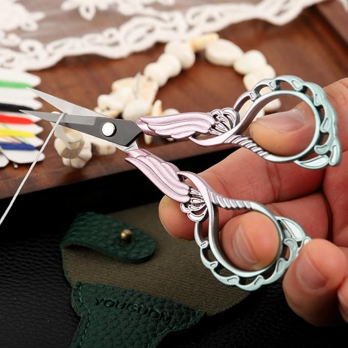 Sharp Detail Scissors with Case Embroidery Sewing Crafting Scissor - Image 3