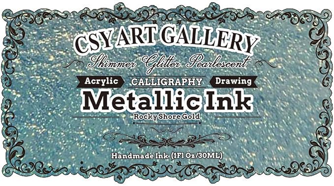 CSY Art Gallery Metallic Acrylic Paint Inks -Calligraphy Ink -Professional Rich - Image 2