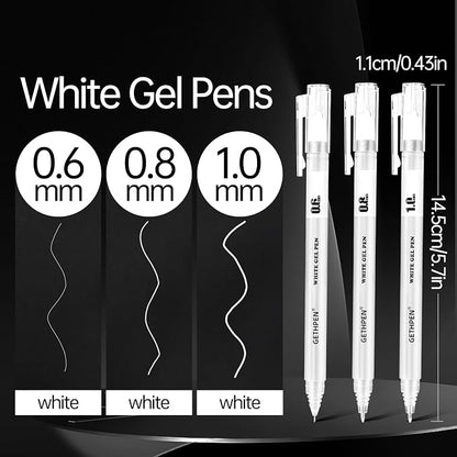 White Gel Pens 3-Pack - Image 2